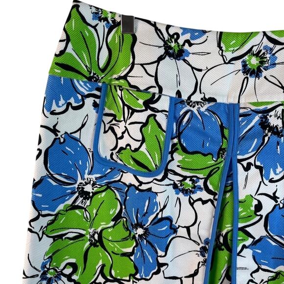 Andrea Viccaro Blue & Green Floral Skirt Size 16 NWT - Picture 2 of 6